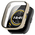 For Amazfit Bip 5 Tempered Film Integrated PC Watch Protective Case(Ivory)