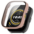 For Amazfit Bip 5 Tempered Film Integrated PC Watch Protective Case(Pink)