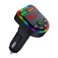 P5 Support U Disk Colorful Ambient Light Car Charger Digital Display Bluetooth Wireless Car MP3 Play