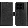 For Xiaomi 14 Pro R64 Texture Horizontal Flip Leather Phone Case(Black)