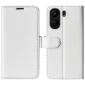 For Xiaomi Redmi Note 13C R64 Texture Horizontal Flip Leather Phone Case(White)