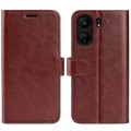For Xiaomi Redmi Note 13C R64 Texture Horizontal Flip Leather Phone Case(Brown)