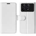 For Xiaomi Redmi K70E R64 Texture Horizontal Flip Leather Phone Case(White)