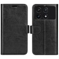 For Xiaomi Redmi K70 R64 Texture Horizontal Flip Leather Phone Case(Black)