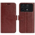 For Xiaomi Redmi K70 R64 Texture Horizontal Flip Leather Phone Case(Brown)