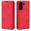 For Xiaomi Redmi 13C Retro-skin Magnetic Suction Leather Phone Case(Red)