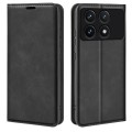 For Xiaomi Redmi K70 Retro-skin Magnetic Suction Leather Phone Case(Black)