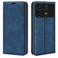 For Xiaomi Redmi K70 Retro-skin Magnetic Suction Leather Phone Case(Dark Blue)