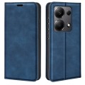 For Xiaomi Redmi Note 13 4G Retro-skin Magnetic Suction Leather Phone Case(Dark Blue)