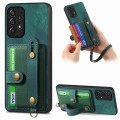 For Samsung Galaxy A23 Retro Cross Wristband Wallet Leather Back Phone Case(Green)