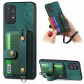 For Samsung Galaxy A32 5G/M32 5G Retro Cross Wristband Wallet Leather Back Phone Case(Green)