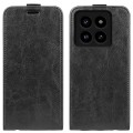For Xiaomi 14 Pro R64 Texture Single Vertical Flip Leather Phone Case(Black)