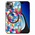 For iPhone 15 Colored Drawing Leather Back Phone Case(Magic Space)