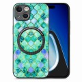 For iPhone 15 Plus Colored Drawing Leather Back Phone Case(Emerald)
