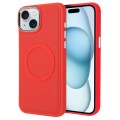 For iPhone 15 Imitation Liquid Skin Feel Plating Magsafe Phone Case(Red)