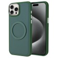 For iPhone 15 Pro Max Imitation Liquid Skin Feel Plating Magsafe Phone Case(Green)