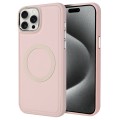For iPhone 15 Pro Max Imitation Liquid Skin Feel Plating Magsafe Phone Case(Pink)