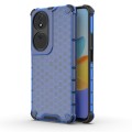For Honor X7b Shockproof Honeycomb Phone Case(Blue)