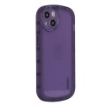 For iPhone 15 ENKAY Hat-Prince Translucent Matte TPU Shockproof Phone Case(Purple)