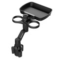 D05 Rotation Meal Tray Phone Stand Car Dining Table Plastic Car Cup Holder Mount Dual Drink Bracket
