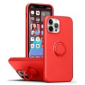 For iPhone 15 Ring Kickstand Silicone Phone Case(Red)