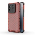 For Xiaomi 14 Pro Shockproof Honeycomb Phone Case(Red)