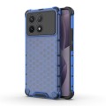 For Redmi K70 Shockproof Honeycomb Phone Case(Blue)