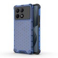 For Redmi K70E Shockproof Honeycomb Phone Case(Blue)