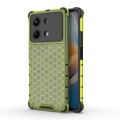 For Redmi Note 13R Pro Shockproof Honeycomb Phone Case(Green)