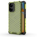 For  Redmi 13C 4G Shockproof Honeycomb Phone Case(Green)