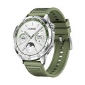 For Huawei Watch GT4 46mm Nylon Silicone Leather Watch Band(Green)