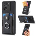 For Xiaomi 13T / 13T Pro Retro Skin-feel Ring Card Wallet Phone Case(Black)