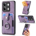 For Xiaomi Redmi Note 13 Retro Skin-feel Ring Card Wallet Phone Case(Purple)