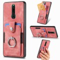For Xiaomi Redmi  8A Retro Skin-feel Ring Card Wallet Phone Case(Pink)