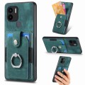 For Xiaomi Redmi A1+ Retro Skin-feel Ring Card Wallet Phone Case(Green)