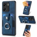 For Xiaomi Redmi 13C Retro Skin-feel Ring Card Wallet Phone Case(Blue)