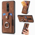 For Xiaomi  Redmi 8 Retro Skin-feel Ring Card Wallet Phone Case(Brown)