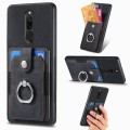 For Xiaomi  Redmi 8 Retro Skin-feel Ring Card Wallet Phone Case(Black)