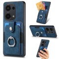 For Xiaomi Redmi Note 13 Pro 4G Retro Skin-feel Ring Card Wallet Phone Case(Blue)