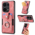 For Xiaomi Redmi Note 13 Pro 4G Retro Skin-feel Ring Card Wallet Phone Case(Pink)