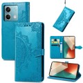 For Xiaomi Redmi  Note 13 5G Mandala Flower Embossed Leather Phone Case(Blue)