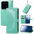 For Xiaomi 14 Pro Mandala Flower Embossed Leather Phone Case(Green)