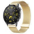 For Huawei Watch GT 4 46mm Milan Daul Magnetic Steel Mesh Watch Band(Gold)