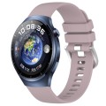 For Huawei Watch 4 Pro 22mm Liquid Glossy Silver Buckle Silicone Watch Band(Purple)