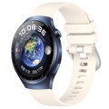 For Huawei Watch 4 Pro 22mm Liquid Glossy Silver Buckle Silicone Watch Band(Starlight Color)