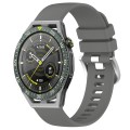 For Huawei Watch GT3 SE 22mm Liquid Glossy Silver Buckle Silicone Watch Band(Dark Gray)