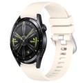 For Huawei Watch GT3 46mm 22mm Liquid Glossy Silver Buckle Silicone Watch Band(Starlight Color)