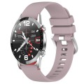 For Huawei Watch GT2 46mm 22mm Liquid Glossy Silver Buckle Silicone Watch Band(Purple)