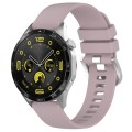 For Huawei Watch GT4 41mm 18mm Liquid Glossy Silver Buckle Silicone Watch Band(Purple)
