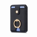 Magsafe Cross Vertical Card Bag Case For iPhone 15 / 14 / 13(Black)